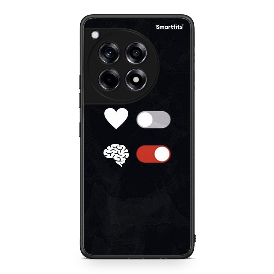 OnePlus 12 Heart Vs Brain Θήκη Αγίου Βαλεντίνου από τη Smartfits με σχέδιο στο πίσω μέρος και μαύρο περίβλημα | Smartphone case with colorful back and black bezels by Smartfits