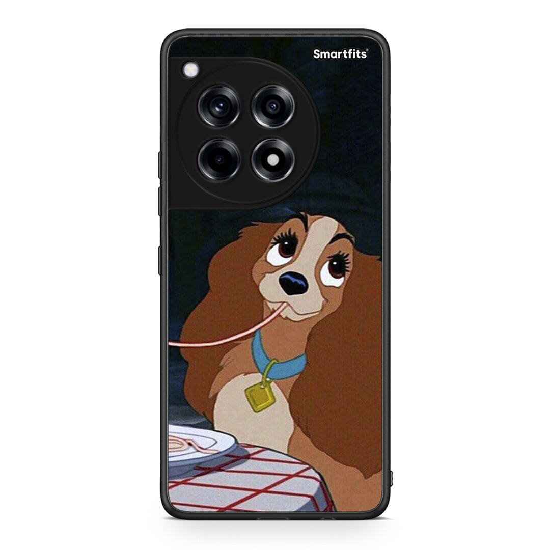 OnePlus 12 Lady And Tramp 2 Θήκη Αγίου Βαλεντίνου από τη Smartfits με σχέδιο στο πίσω μέρος και μαύρο περίβλημα | Smartphone case with colorful back and black bezels by Smartfits