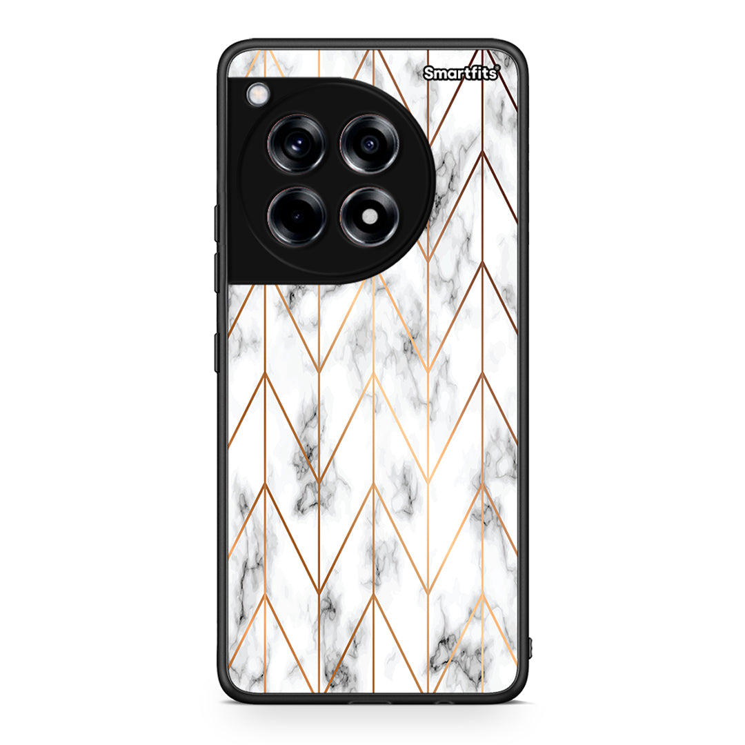 44 - OnePlus 12 Gold Geometric Marble case, cover, bumper