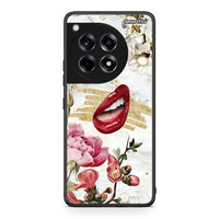 Thumbnail for OnePlus 12 Red Lips θήκη από τη Smartfits με σχέδιο στο πίσω μέρος και μαύρο περίβλημα | Smartphone case with colorful back and black bezels by Smartfits