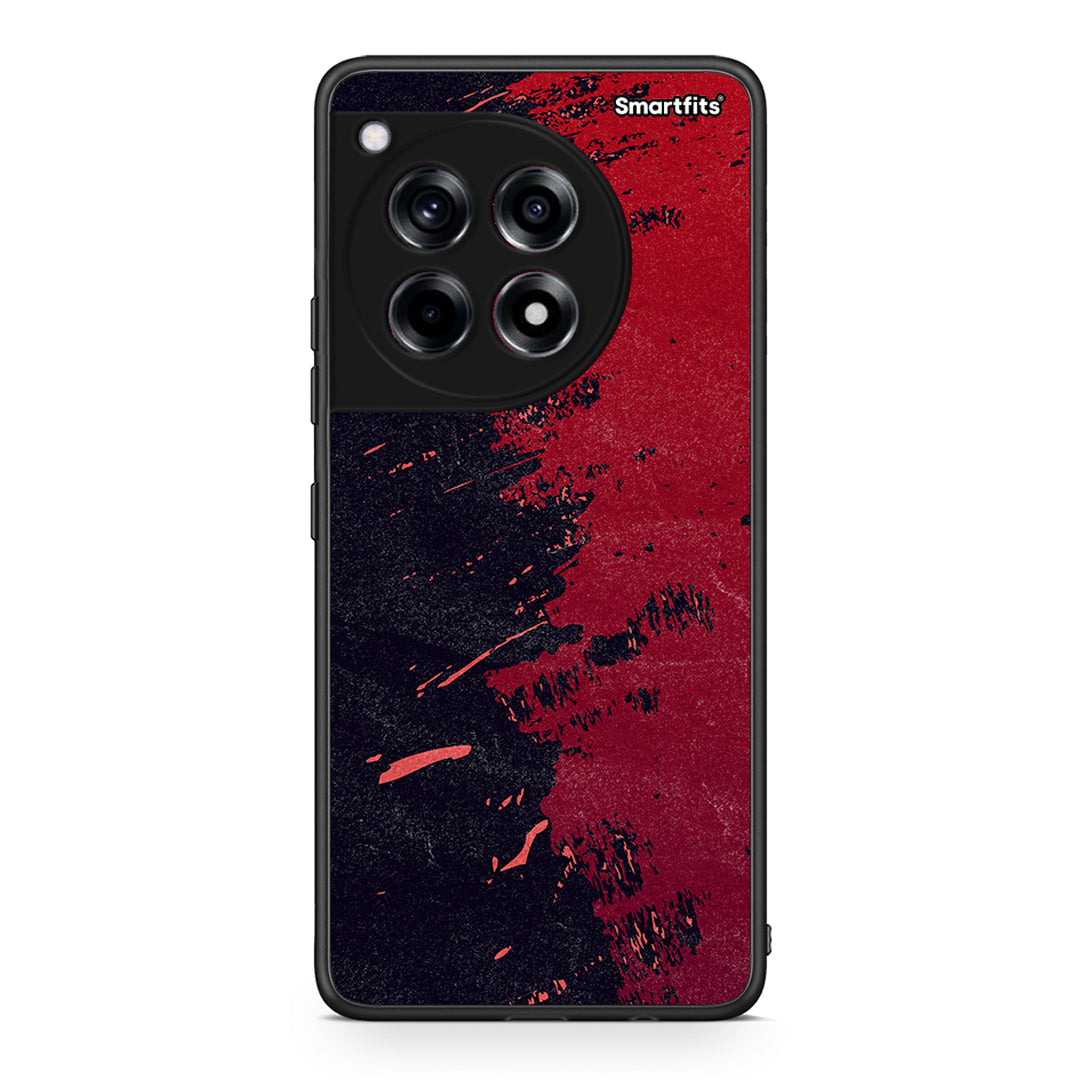 OnePlus 12 Red Paint Θήκη Αγίου Βαλεντίνου από τη Smartfits με σχέδιο στο πίσω μέρος και μαύρο περίβλημα | Smartphone case with colorful back and black bezels by Smartfits