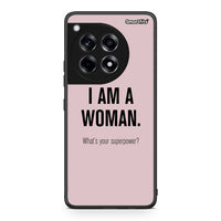 Thumbnail for OnePlus 12 Superpower Woman θήκη από τη Smartfits με σχέδιο στο πίσω μέρος και μαύρο περίβλημα | Smartphone case with colorful back and black bezels by Smartfits