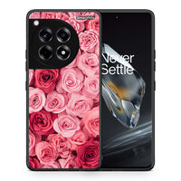 Thumbnail for Θήκη OnePlus 12 RoseGarden Valentine από τη Smartfits με σχέδιο στο πίσω μέρος και μαύρο περίβλημα | OnePlus 12 RoseGarden Valentine case with colorful back and black bezels