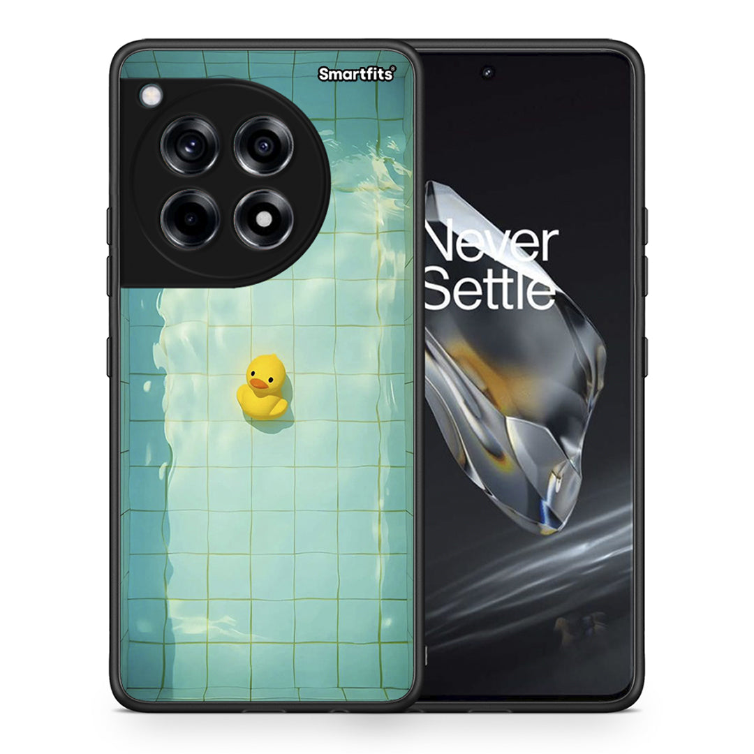 Θήκη OnePlus 12 Yellow Duck από τη Smartfits με σχέδιο στο πίσω μέρος και μαύρο περίβλημα | OnePlus 12 Yellow Duck case with colorful back and black bezels