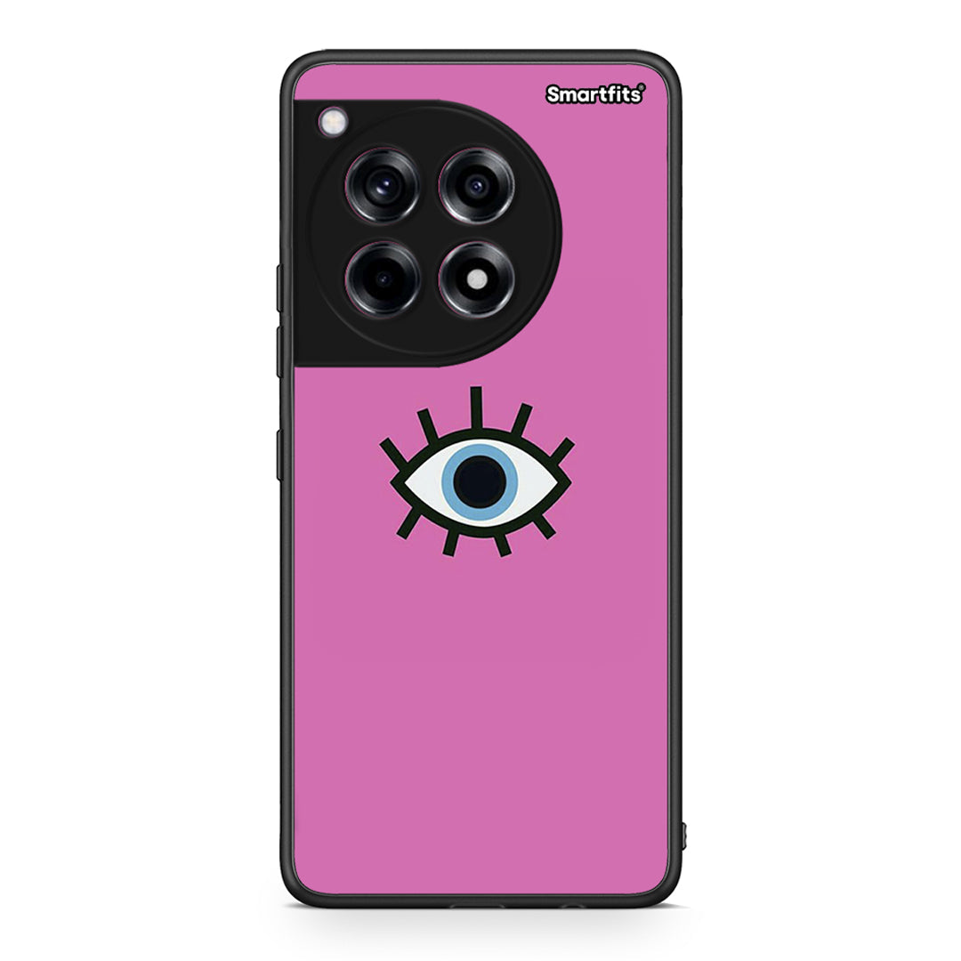 OnePlus 12R 5G Blue Eye Pink θήκη από τη Smartfits με σχέδιο στο πίσω μέρος και μαύρο περίβλημα | Smartphone case with colorful back and black bezels by Smartfits