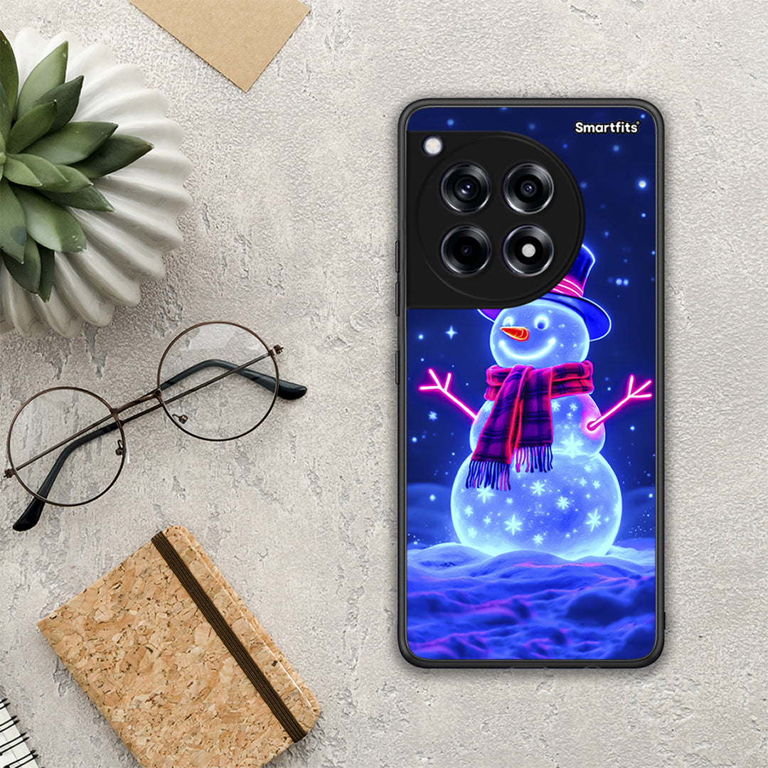 Christmas Neon Snowman - OnePlus 12R 5G θήκη