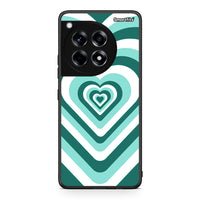 Thumbnail for OnePlus 12R 5G Green Hearts θήκη από τη Smartfits με σχέδιο στο πίσω μέρος και μαύρο περίβλημα | Smartphone case with colorful back and black bezels by Smartfits