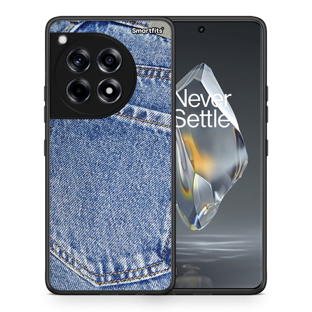 Θήκη OnePlus 12R 5G Jeans Pocket από τη Smartfits με σχέδιο στο πίσω μέρος και μαύρο περίβλημα | OnePlus 12R 5G Jeans Pocket case with colorful back and black bezels