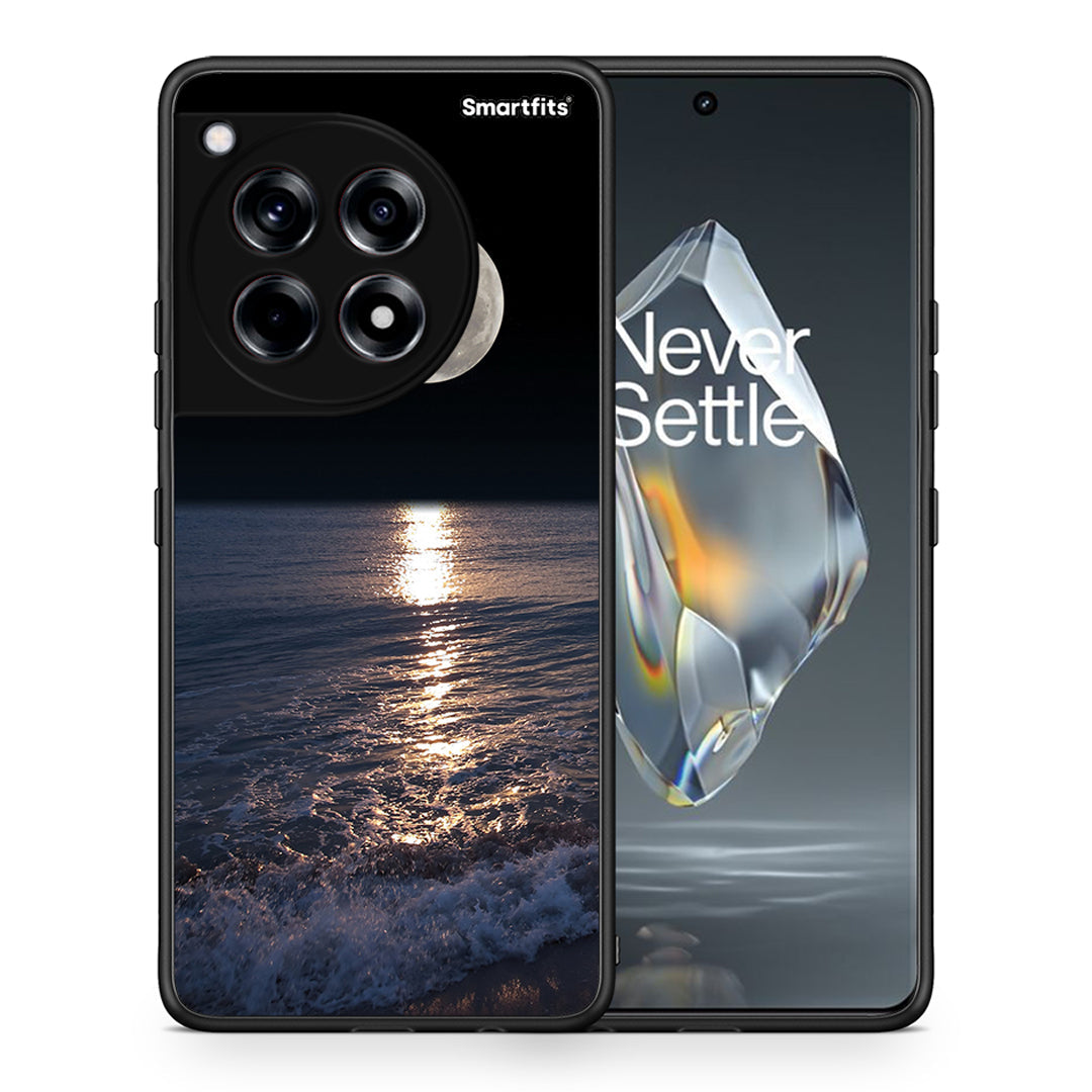 Θήκη OnePlus 12R 5G Moon Landscape από τη Smartfits με σχέδιο στο πίσω μέρος και μαύρο περίβλημα | OnePlus 12R 5G Moon Landscape case with colorful back and black bezels