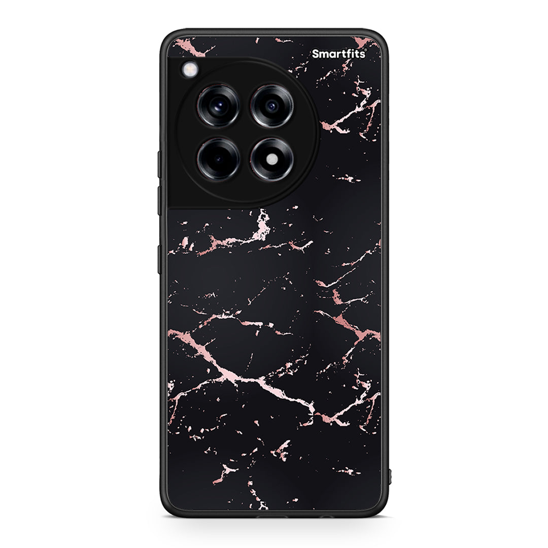 4 - OnePlus 12R 5G Black Rosegold Marble case, cover, bumper
