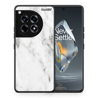 Thumbnail for Θήκη OnePlus 12R 5G White Marble από τη Smartfits με σχέδιο στο πίσω μέρος και μαύρο περίβλημα | OnePlus 12R 5G White Marble case with colorful back and black bezels