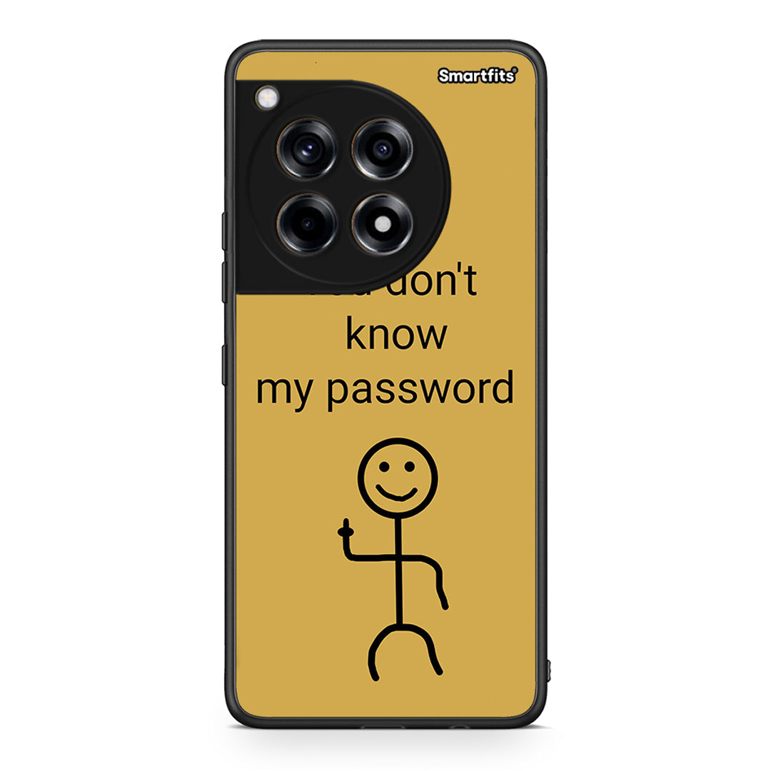 OnePlus 12R 5G My Password Θήκη από τη Smartfits με σχέδιο στο πίσω μέρος και μαύρο περίβλημα | Smartphone case with colorful back and black bezels by Smartfits