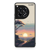 Thumbnail for OnePlus 12R 5G Pixel Sunset Θήκη από τη Smartfits με σχέδιο στο πίσω μέρος και μαύρο περίβλημα | Smartphone case with colorful back and black bezels by Smartfits