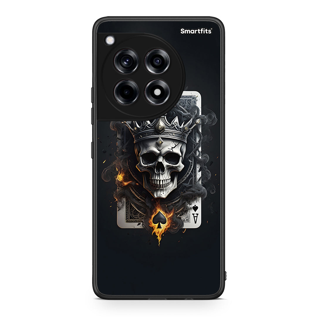 OnePlus 12R 5G Skull King Ace θήκη από τη Smartfits με σχέδιο στο πίσω μέρος και μαύρο περίβλημα | Smartphone case with colorful back and black bezels by Smartfits