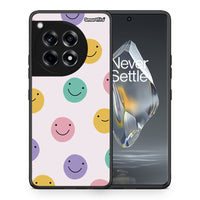 Thumbnail for Θήκη OnePlus 12R 5G Smiley Faces από τη Smartfits με σχέδιο στο πίσω μέρος και μαύρο περίβλημα | OnePlus 12R 5G Smiley Faces case with colorful back and black bezels