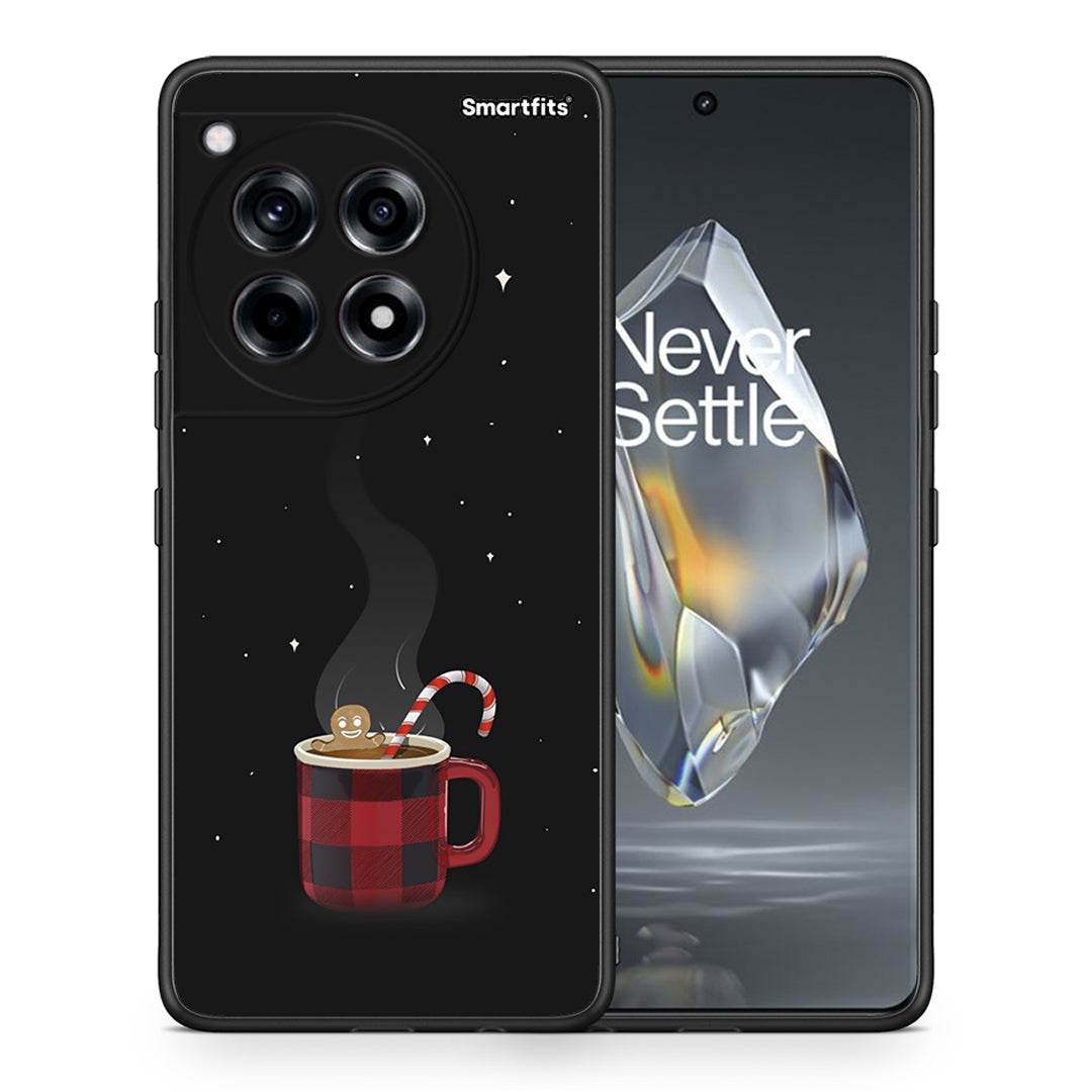 Θήκη OnePlus 12R 5G Xmas Bathing από τη Smartfits με σχέδιο στο πίσω μέρος και μαύρο περίβλημα | OnePlus 12R 5G Xmas Bathing case with colorful back and black bezels