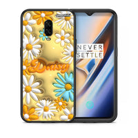 Thumbnail for Θήκη OnePlus 6T Bubble Daisies από τη Smartfits με σχέδιο στο πίσω μέρος και μαύρο περίβλημα | OnePlus 6T Bubble Daisies case with colorful back and black bezels