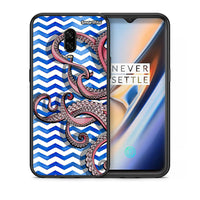 Thumbnail for Θήκη OnePlus 6T Chevron Devilfish από τη Smartfits με σχέδιο στο πίσω μέρος και μαύρο περίβλημα | OnePlus 6T Chevron Devilfish case with colorful back and black bezels