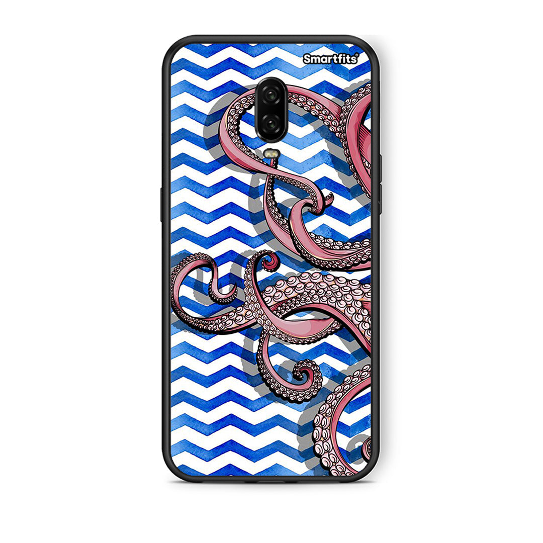 OnePlus 6T Chevron Devilfish θήκη από τη Smartfits με σχέδιο στο πίσω μέρος και μαύρο περίβλημα | Smartphone case with colorful back and black bezels by Smartfits