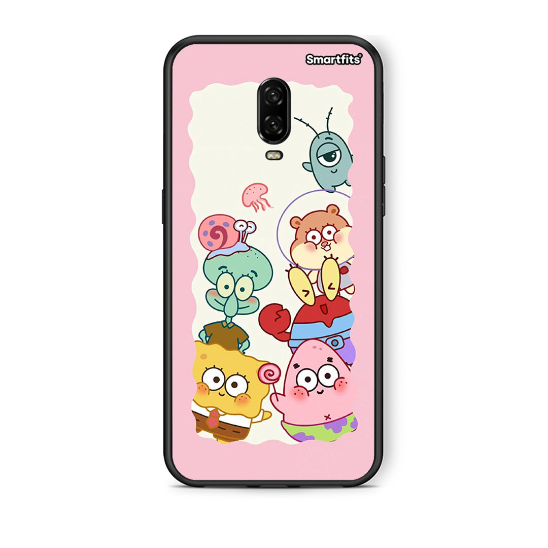 OnePlus 6T Cute Companion θήκη από τη Smartfits με σχέδιο στο πίσω μέρος και μαύρο περίβλημα | Smartphone case with colorful back and black bezels by Smartfits