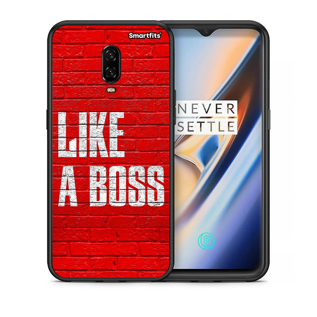 Θήκη OnePlus 6T Like A Boss από τη Smartfits με σχέδιο στο πίσω μέρος και μαύρο περίβλημα | OnePlus 6T Like A Boss case with colorful back and black bezels