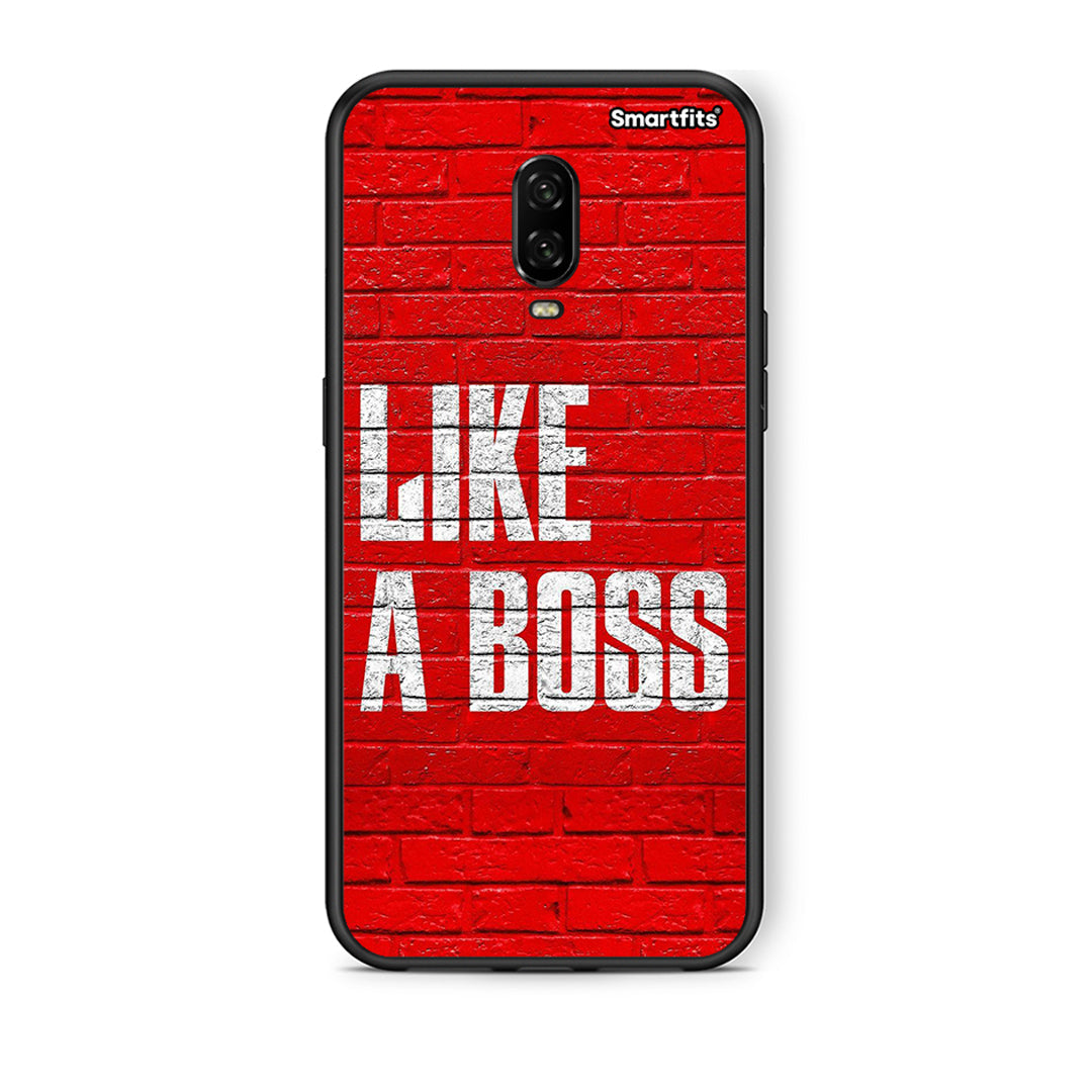 OnePlus 6T Like A Boss θήκη από τη Smartfits με σχέδιο στο πίσω μέρος και μαύρο περίβλημα | Smartphone case with colorful back and black bezels by Smartfits