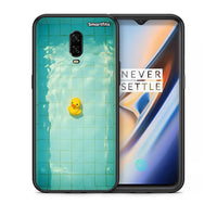 Thumbnail for Θήκη OnePlus 6T Yellow Duck από τη Smartfits με σχέδιο στο πίσω μέρος και μαύρο περίβλημα | OnePlus 6T Yellow Duck case with colorful back and black bezels