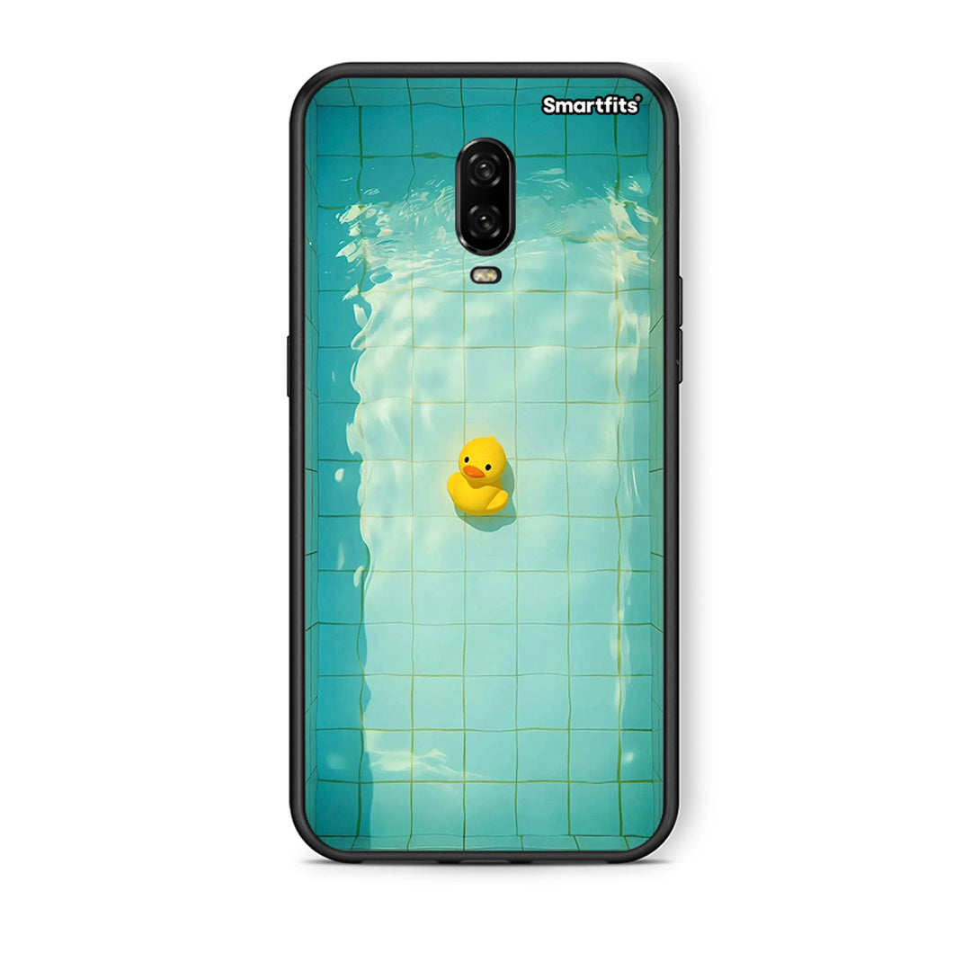 OnePlus 6T Yellow Duck θήκη από τη Smartfits με σχέδιο στο πίσω μέρος και μαύρο περίβλημα | Smartphone case with colorful back and black bezels by Smartfits