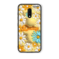 Thumbnail for OnePlus 7 Bubble Daisies θήκη από τη Smartfits με σχέδιο στο πίσω μέρος και μαύρο περίβλημα | Smartphone case with colorful back and black bezels by Smartfits