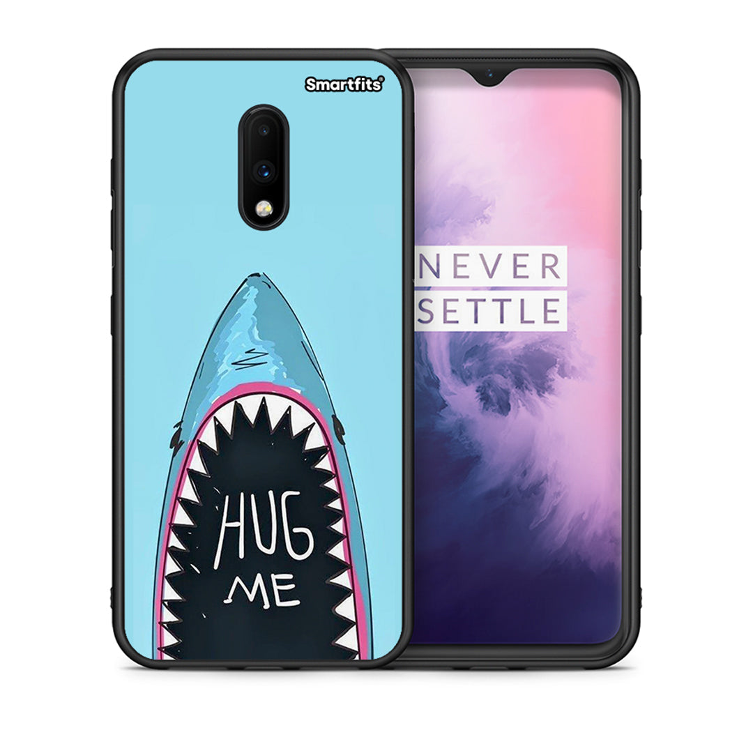 Θήκη OnePlus 7 Hug Me από τη Smartfits με σχέδιο στο πίσω μέρος και μαύρο περίβλημα | OnePlus 7 Hug Me case with colorful back and black bezels