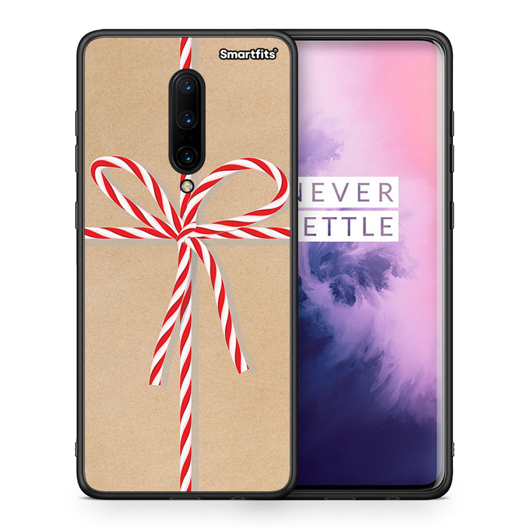 Θήκη OnePlus 7 Pro Christmas Gift από τη Smartfits με σχέδιο στο πίσω μέρος και μαύρο περίβλημα | OnePlus 7 Pro Christmas Gift case with colorful back and black bezels