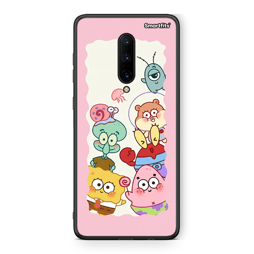 OnePlus 7 Pro Cute Companion θήκη από τη Smartfits με σχέδιο στο πίσω μέρος και μαύρο περίβλημα | Smartphone case with colorful back and black bezels by Smartfits