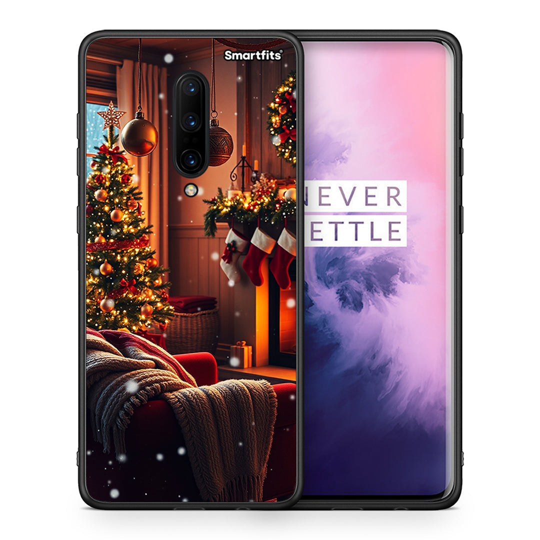 Θήκη OnePlus 7 Pro Home For Christmas από τη Smartfits με σχέδιο στο πίσω μέρος και μαύρο περίβλημα | OnePlus 7 Pro Home For Christmas case with colorful back and black bezels