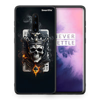 Thumbnail for Θήκη OnePlus 7 Pro Skull King Ace από τη Smartfits με σχέδιο στο πίσω μέρος και μαύρο περίβλημα | OnePlus 7 Pro Skull King Ace case with colorful back and black bezels