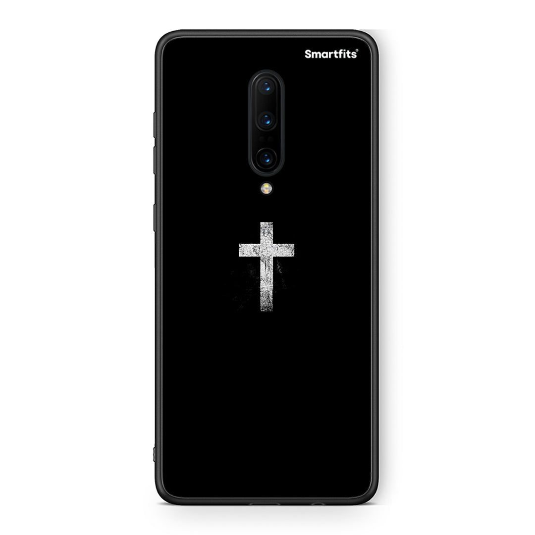 OnePlus 7 Pro White Cross θήκη από τη Smartfits με σχέδιο στο πίσω μέρος και μαύρο περίβλημα | Smartphone case with colorful back and black bezels by Smartfits