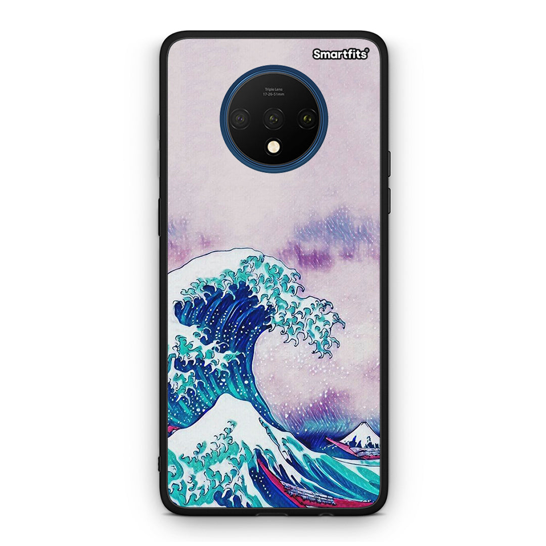 OnePlus 7T Blue Waves θήκη από τη Smartfits με σχέδιο στο πίσω μέρος και μαύρο περίβλημα | Smartphone case with colorful back and black bezels by Smartfits
