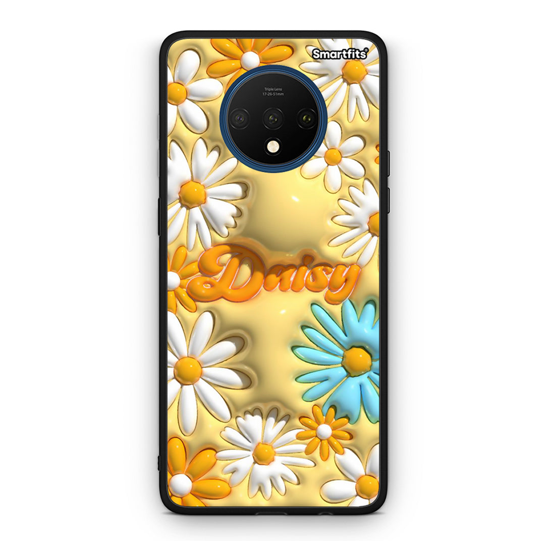 OnePlus 7T Bubble Daisies θήκη από τη Smartfits με σχέδιο στο πίσω μέρος και μαύρο περίβλημα | Smartphone case with colorful back and black bezels by Smartfits