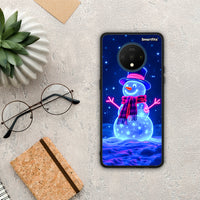 Thumbnail for Christmas Neon Snowman - OnePlus 7T θήκη