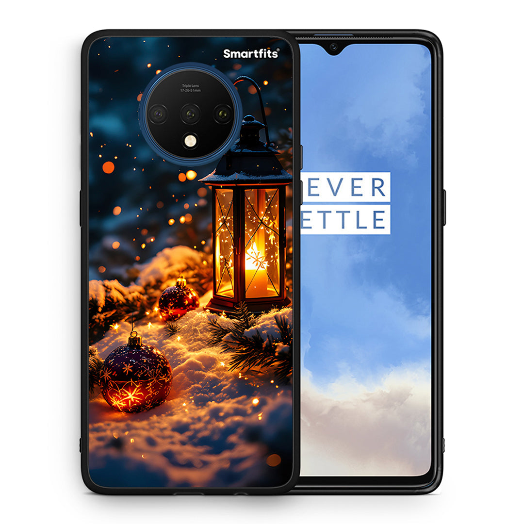 Θήκη OnePlus 7T Christmas Ornaments από τη Smartfits με σχέδιο στο πίσω μέρος και μαύρο περίβλημα | OnePlus 7T Christmas Ornaments case with colorful back and black bezels