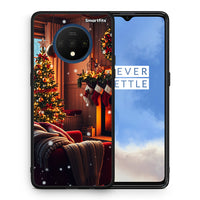 Thumbnail for Θήκη OnePlus 7T Home For Christmas από τη Smartfits με σχέδιο στο πίσω μέρος και μαύρο περίβλημα | OnePlus 7T Home For Christmas case with colorful back and black bezels