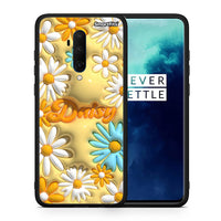 Thumbnail for Θήκη OnePlus 7T Pro Bubble Daisies από τη Smartfits με σχέδιο στο πίσω μέρος και μαύρο περίβλημα | OnePlus 7T Pro Bubble Daisies case with colorful back and black bezels