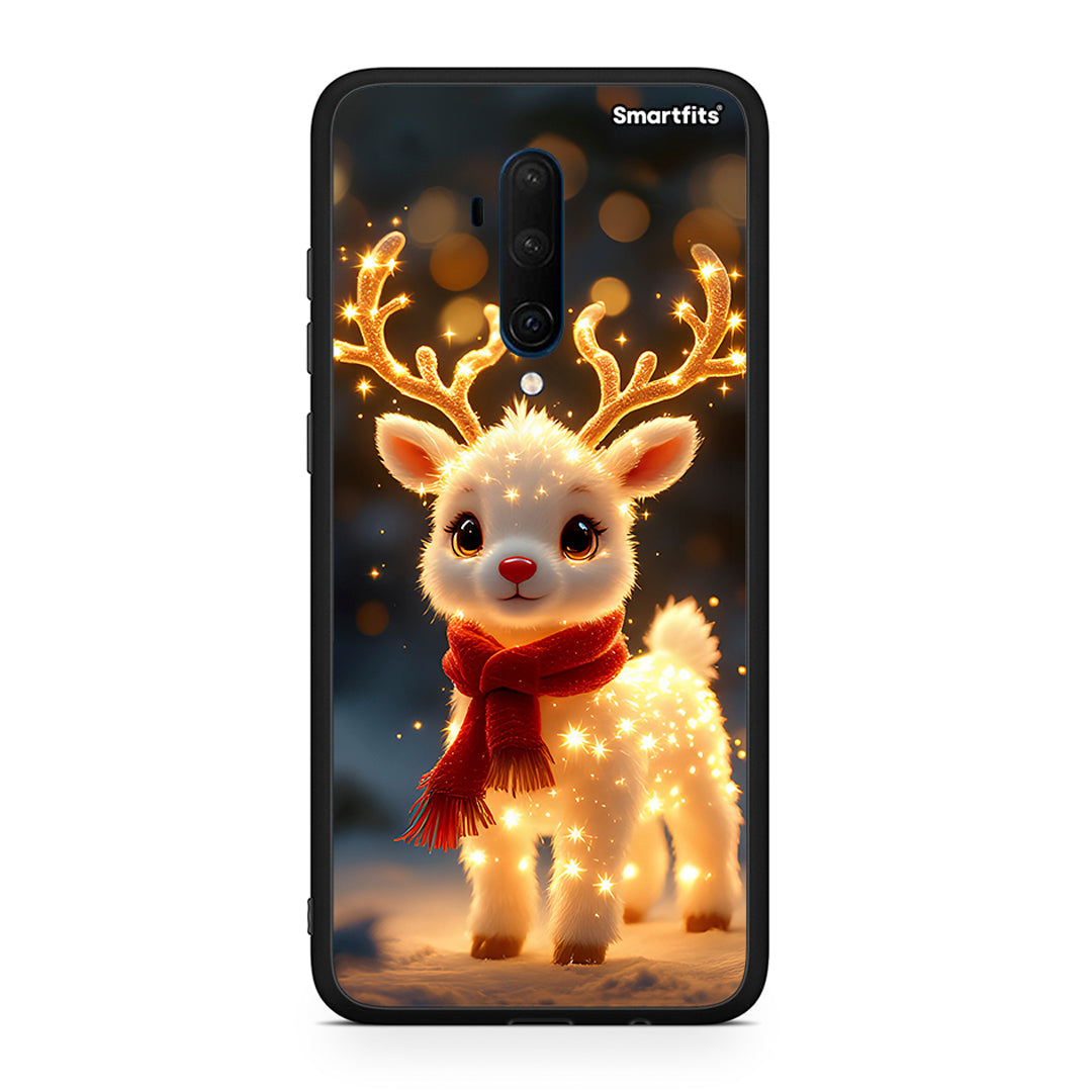 OnePlus 7T Pro Christmas Cutie θήκη από τη Smartfits με σχέδιο στο πίσω μέρος και μαύρο περίβλημα | Smartphone case with colorful back and black bezels by Smartfits