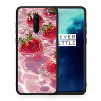 Thumbnail for Θήκη OnePlus 7T Pro Juicy Strawberries από τη Smartfits με σχέδιο στο πίσω μέρος και μαύρο περίβλημα | OnePlus 7T Pro Juicy Strawberries case with colorful back and black bezels