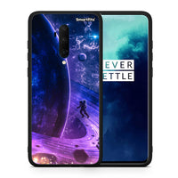 Thumbnail for Θήκη OnePlus 7T Pro Lost Astronaut από τη Smartfits με σχέδιο στο πίσω μέρος και μαύρο περίβλημα | OnePlus 7T Pro Lost Astronaut case with colorful back and black bezels