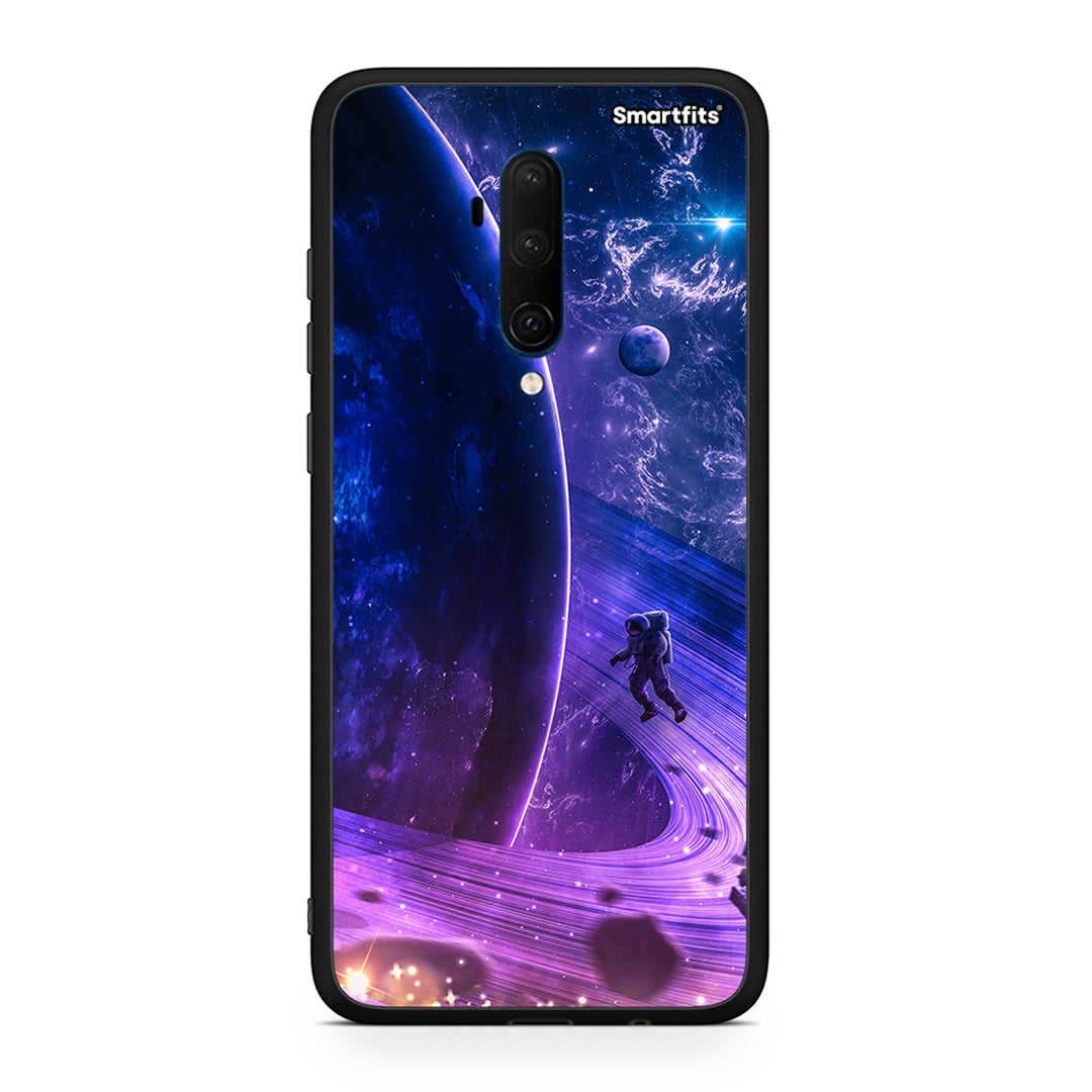 OnePlus 7T Pro Lost Astronaut θήκη από τη Smartfits με σχέδιο στο πίσω μέρος και μαύρο περίβλημα | Smartphone case with colorful back and black bezels by Smartfits