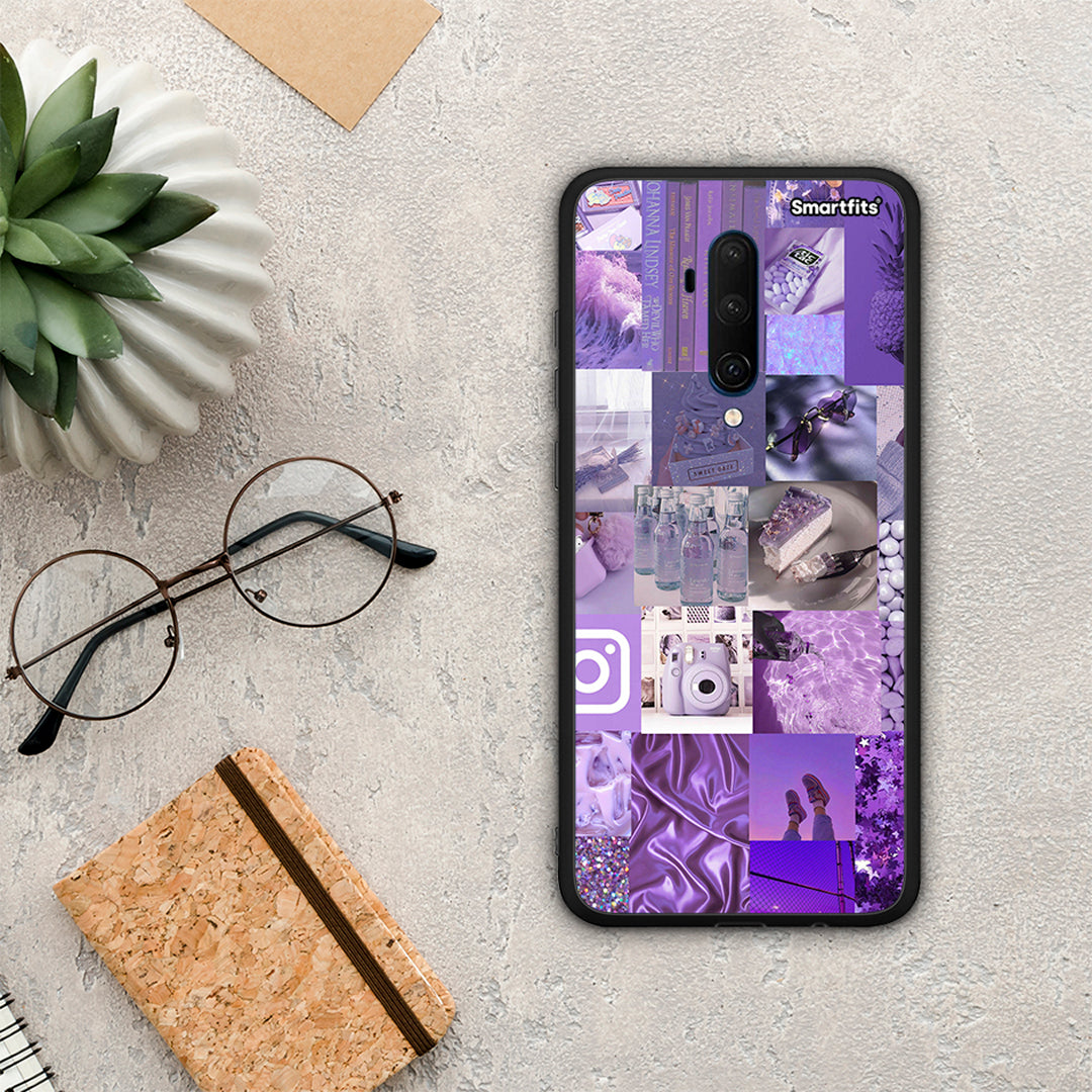 Purple Aesthetic Collage - OnePlus 7T Pro θήκη