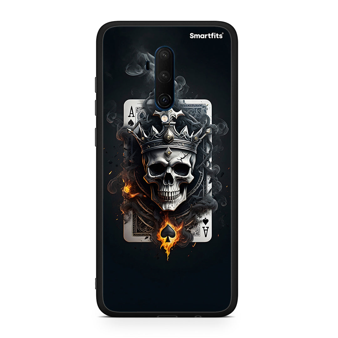 OnePlus 7T Pro Skull King Ace θήκη από τη Smartfits με σχέδιο στο πίσω μέρος και μαύρο περίβλημα | Smartphone case with colorful back and black bezels by Smartfits