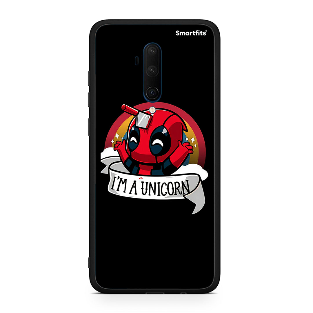 OnePlus 7T Pro Unicorn Deadpool θήκη από τη Smartfits με σχέδιο στο πίσω μέρος και μαύρο περίβλημα | Smartphone case with colorful back and black bezels by Smartfits