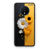 Thumbnail for OnePlus 7T Yellow Daisies θήκη από τη Smartfits με σχέδιο στο πίσω μέρος και μαύρο περίβλημα | Smartphone case with colorful back and black bezels by Smartfits