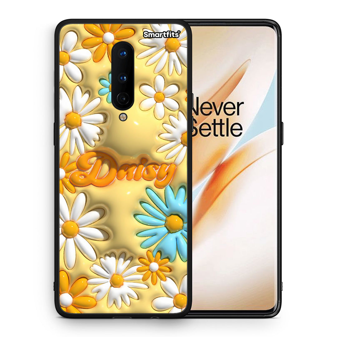 Θήκη OnePlus 8 Bubble Daisies από τη Smartfits με σχέδιο στο πίσω μέρος και μαύρο περίβλημα | OnePlus 8 Bubble Daisies case with colorful back and black bezels